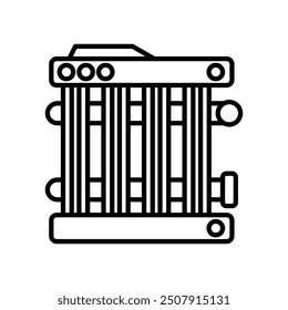 Radiator Outline Icon, Vector illustration