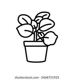 Radiator Plant Isolated Icon, vector illustration