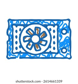 radiator repair car mechanic doodle icon sketch vector. radiator repair car mechanic sign. isolated symbol illustration