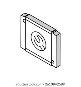 radiator repair car mechanic isometric icon vector. radiator repair car mechanic sign. isolated symbol illustration