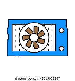 radiator repair car mechanic line icon vector. radiator repair car mechanic sign. isolated symbol illustration
