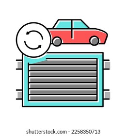 radiator replacement color icon vector. radiator replacement sign. isolated symbol illustration