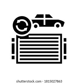radiator replacement glyph icon vector. radiator replacement sign. isolated contour symbol black illustration