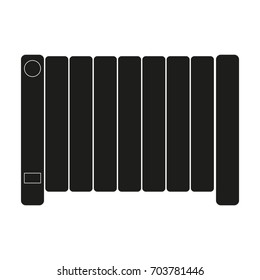 radiator silhouettes Vector black icon on white background