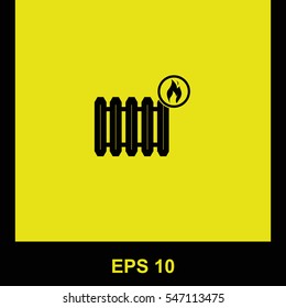 Radiator vector black icon. Isolated illustration. Business picture.
