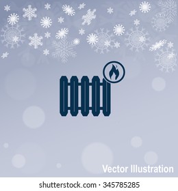 Radiator vector icon.