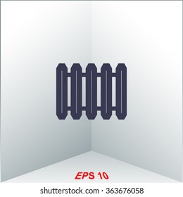 Radiator vector icon.