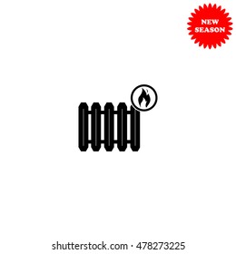 Radiator vector icon isolated on white background.