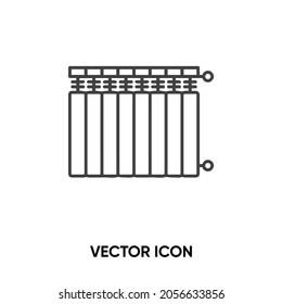 Radiator vector icon. Modern, simple flat vector illustration for website or mobile app.Heater symbol, logo illustration. Pixel perfect vector graphics