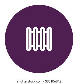 Radiator. Vector icon purple 