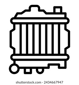 Radiator Vector Line Icon Design