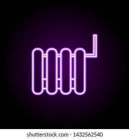 radiator for warming up neon icon. Elements of hotel set. Simple icon for websites, web design, mobile app, info graphics