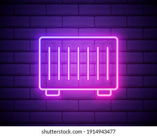 radiator for warming up neon icon. Elements of hotel set. Simple icon for websites, web design, mobile app, info graphics.