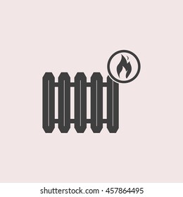 Radiator web icon. Isolated illustration