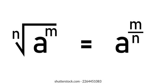 Radical form and exponential form in mathematics