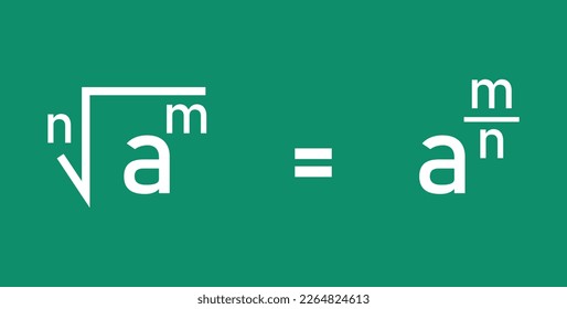 Radikale Form und exponentielle Form in der Mathematik