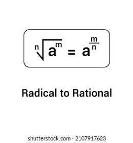 Radical to rational exponent chart