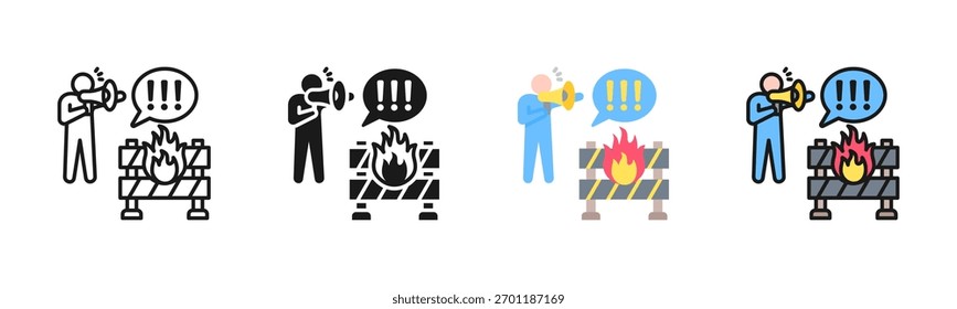 Paquete de iconos de voz radical en varios estilos