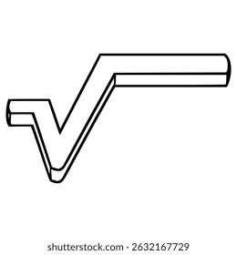 radical symbol or square root symbol illustration hand drawn outline vector