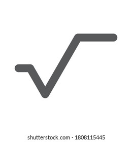 Radical Symbol Vector  Square Root Sign On White Background