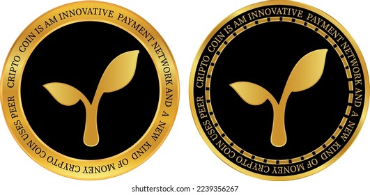 radicle-rad virtual currency vector images. 3d illustration.