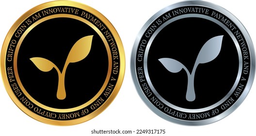 radicle-rad virtual currency vector images. 3d illustration.