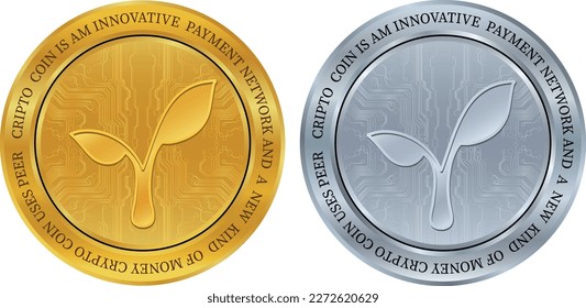 radicle-rad virtual currency vector images. 3d illustration.