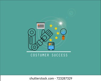 rading robot hand illustration. Trading robot vector illustration. Trading illustration. Finance stock market design. Stock exchange technology