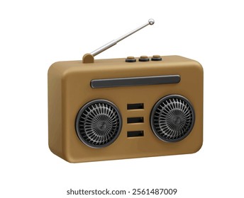 Radio 3d icon illustration vector