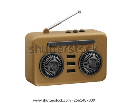 Radio 3d icon illustration vector