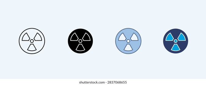 Radio Active Multiple Icon Illustration Vector