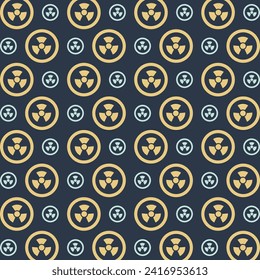 Radio Active Road Sign repeating yellow trendy pattern colorful vector illustration