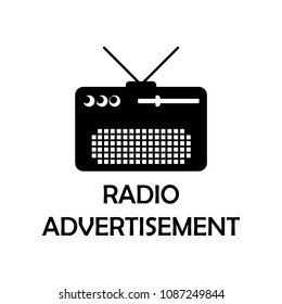 radio advertisement icon. Element of marketing for mobile concept and web apps. Detailed radio advertisement icon can be used for web and mobile. Premium iconmarketing on white background