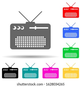 radio advertisement multi color style icon. Simple glyph, flat vector of digital marketing, promotion icons for ui and ux, website or mobile application