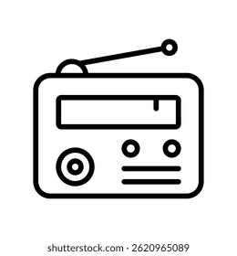 Ícone de contorno de Vetor de Anúncio de Rádio. Arquivo Eps10 