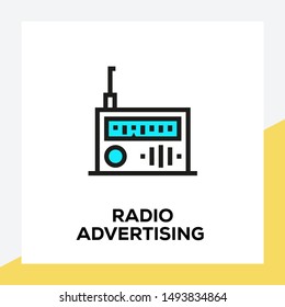 RADIO ADVERTISING AND ILLUSTRATION ICON CONCEPT