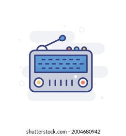 Radio Advertising vector icon style illustration. EPS 10 file Marketing and advertising symbol