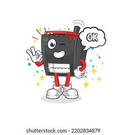 radio agree mascot. cartoon vector
