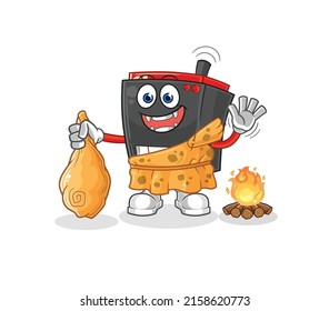 Radio uralten Cartoon. Cartoon-Maskottvektor