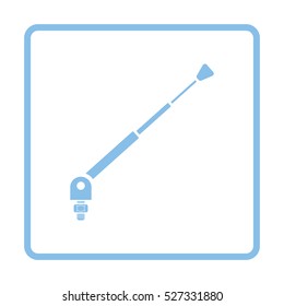 Radio antenna component icon. Blue frame design. Vector illustration.