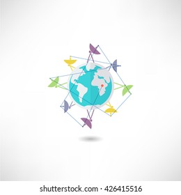 Radio antenna icon