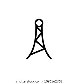 Radio antenna icon. Element of navigation for mobile concept and web apps. Thin line Radio antenna icon can be used for web and mobile on white background