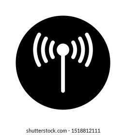 radio antenna icon. flat illustration of radio antenna vector icon on white background