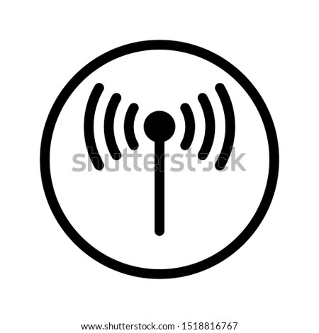 radio antenna icon. flat illustration of radio antenna vector icon on white background
