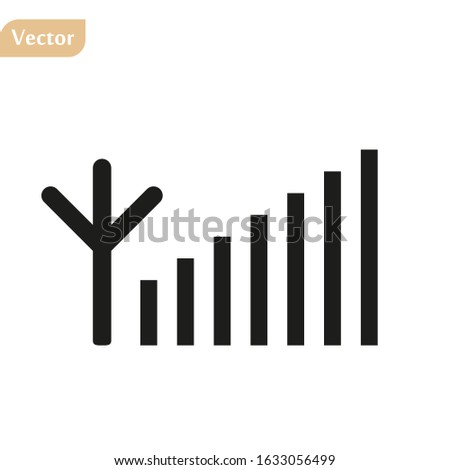 radio antenna icon. flat illustration of radio antenna vector icon on white background