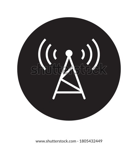 radio antenna icon. flat illustration of radio antenna vector icon