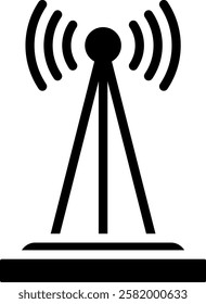 Radio Antenna Icon Glyph Vector Illustration