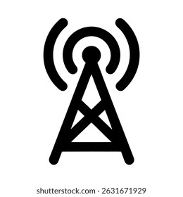 radio antenna icon on white background