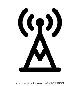 radio antenna icon on white background