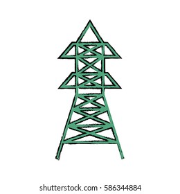 Radio antenna isolated icon vector illustration graphic design